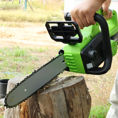 12 Inch Cordless Chainsaw with Brushless Motor and Auto Oiling System for Smooth Wood Cutting