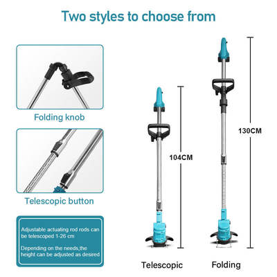 Portable Brush Cutter Electric Battery Operated Cordless Grass Trimmer Lawn Machine