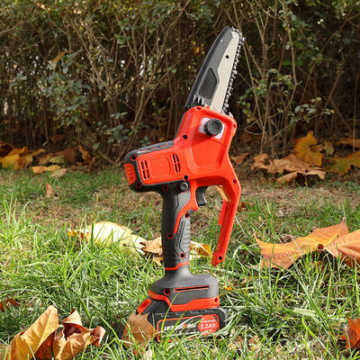 21V 6 Inch Handheld Small Power Cordless Mini Electric Chainsaw Wood Cutting Battery Chain Saw