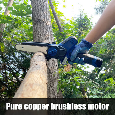 6 Inch Small Cordless Electric Chainsaw With Oil Pump Ultra Light Battery Chainsaw For Simple Wood Cutting