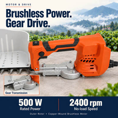Handheld Lithium Battery Tea Harvester Machine Portable Cordless Tea Picker Trimmer with Tea Leaf Collector