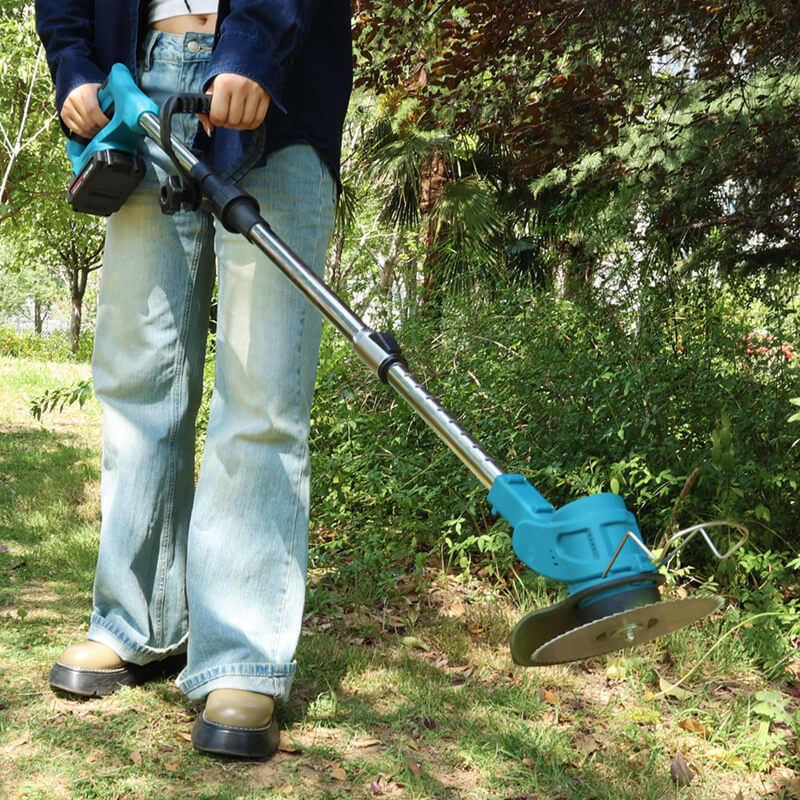 Portable Electric Grass Trimmer Cordless Battery Brush Cutter Lightweight Lawn Cutting Tool